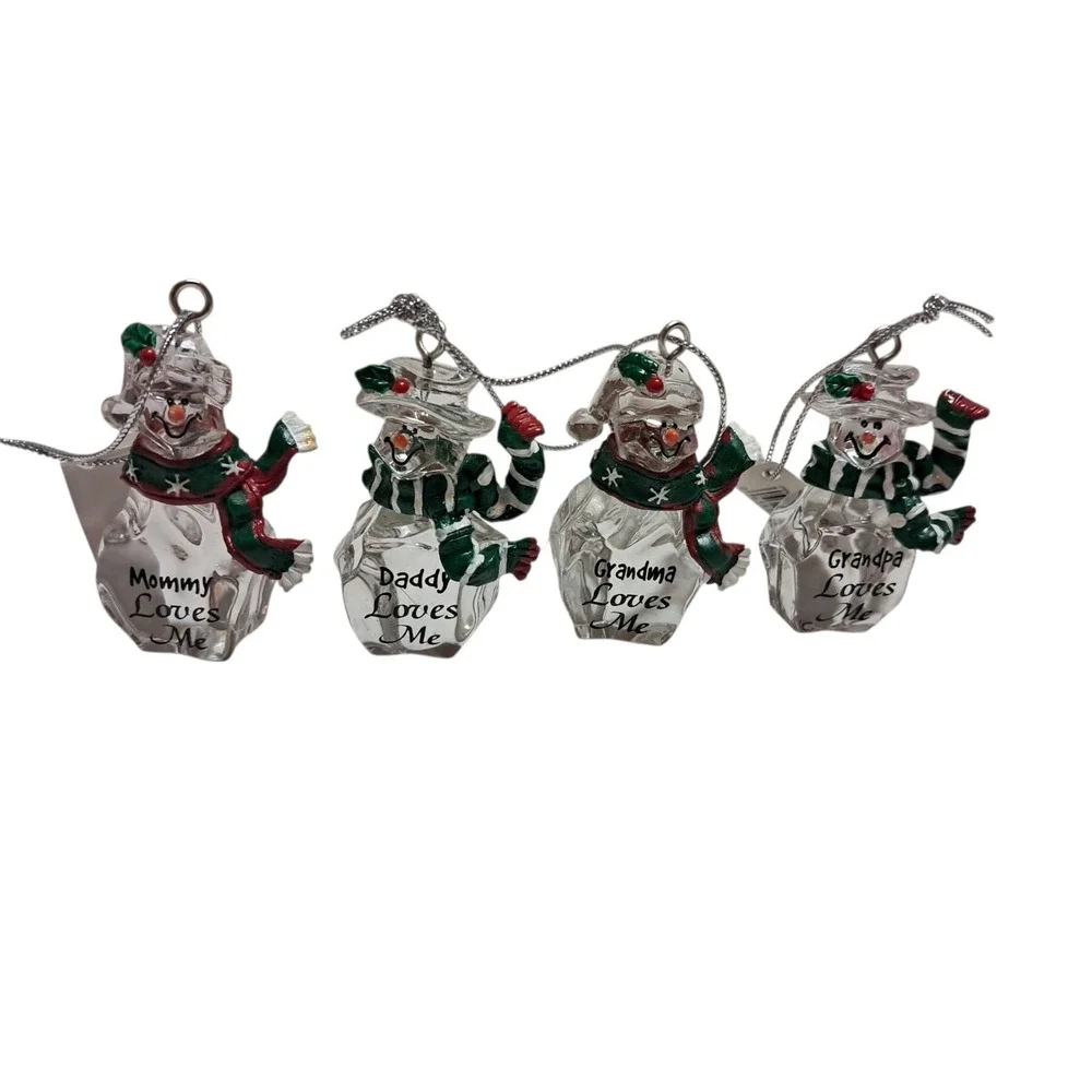 Ganz Crystal Clear‎ Acrylic Christmas Ornaments Set Of 4 About 2